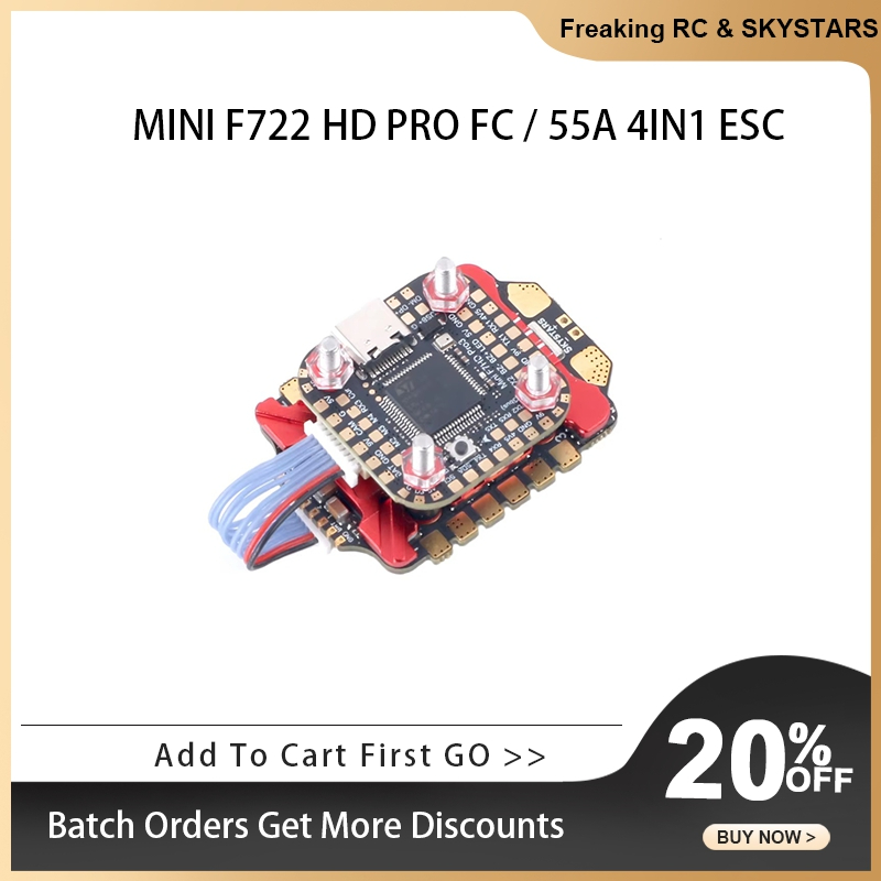 Foxeer Reaper F4 128K 65A Esc - SKYSTARS 20×20 มินิสแต็ค F722FC AM32 55A